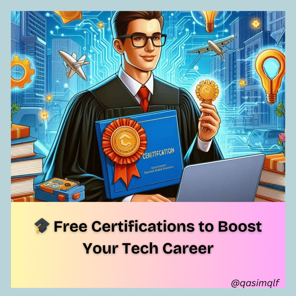Young professional studying online to earn free tech certifications for career growth